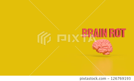 Tech Brain Rot The Brain Rot for Technology concept 3d Rendering. - Stock Illustration ...