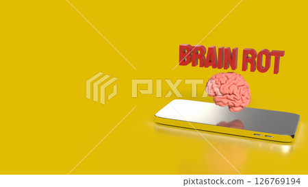 The Brain Rot for Technology concept 3d Rendering. 126769194
