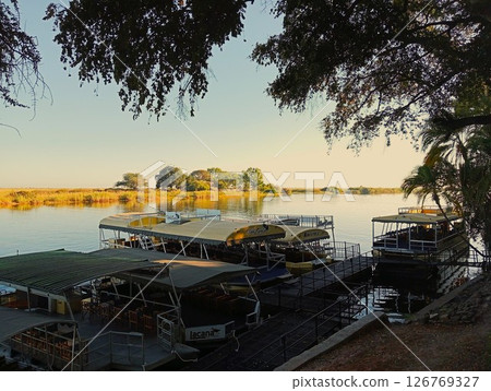 Chobe River in the morning, Chobe National Park, Botswana 3 126769327