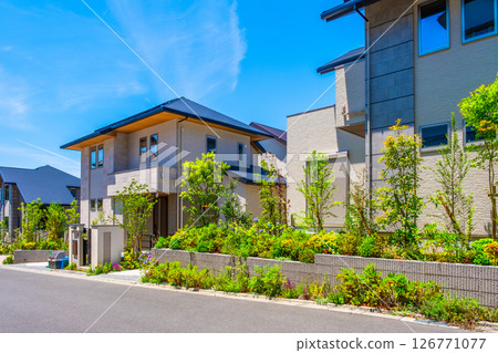 沒有電線桿的安靜住宅區 126771077