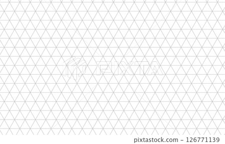 A dashed line crossing a hexagon with interlocking triangles 126771139