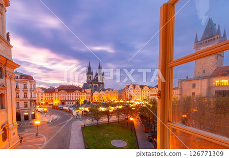 Church of Our Lady before Tyn at dawn, Prague, Czech Republic Church of Our Lady before Tyn at dawn, Prague, Czech Republic 126771309