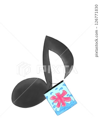 帶有冰旗的音符 126771830