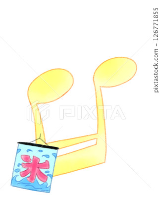 帶有冰旗的音符 帶有冰旗的音符 126771855