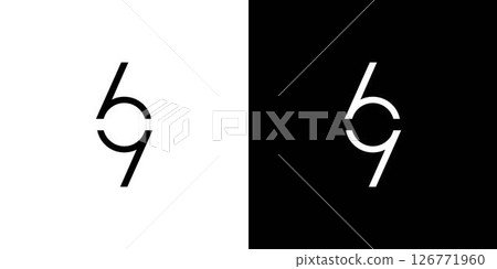 Simple and unique number 69 logo design 126771960