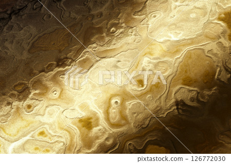 Abstract emotional art. Luxury gold metallic wall with wavy patterns, Golden liquid acrylic paints, abstract texture background. Abstract emotional art. Luxury gold metallic wall with wavy patterns, Golden liquid acrylic paints, abstract texture background. 126772030