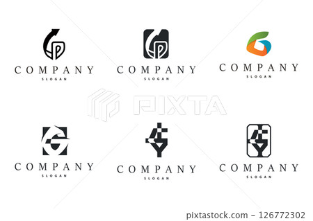 Initial Letter G Minimalist Logo, Set Bundle Collection Simple Luxury Logotype Vector, Corporate Identity Emblem Symbol Design Brand, Company, Business 126772302