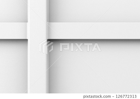 Abstract white empty room interior, studio with wall column and front soft light, Abstract modern white office interior with concrete column, 3d rendering 126772313