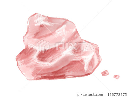 美麗的天然粉紅岩鹽手繪水彩畫 美麗的天然粉紅岩鹽手繪水彩畫 126772375