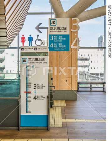 JR Takanawa Gateway Station Keihin Tohoku Line Information Board 126772439