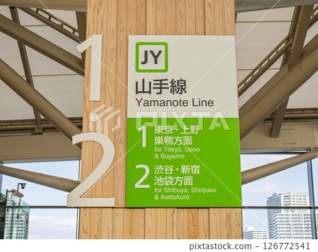 JR Takanawa Gateway Station Yamanote Line Information Board 126772541