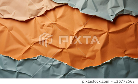 帶有溫暖的橙棕色和冷青灰色調的紋理層 126772562