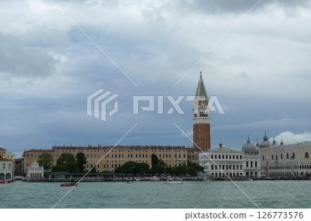 St. Mark's Basilica seen from the Grand Canal in Venice 126773576