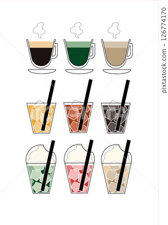 飲料插圖黑線畫 126774170