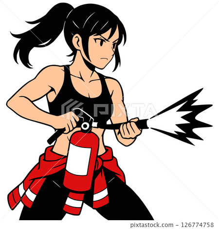 Firefighter in Action Generative AI 126774758