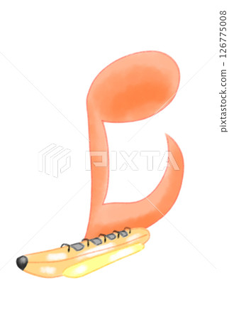 Musical note with banana boat 126775008