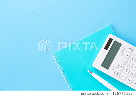 Calculator and notebook 126775132