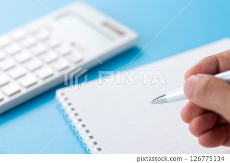 Calculator and notebook 126775134