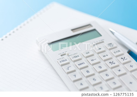Calculator and notebook 126775135