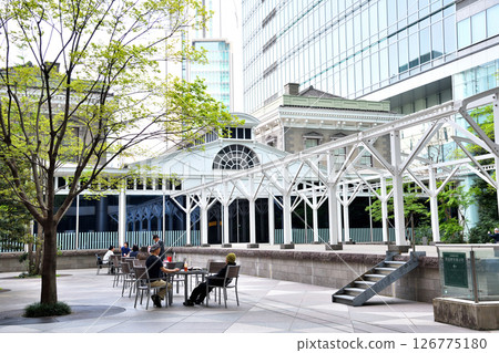 The old Shinbashi Station building with its retro atmosphere 126775180