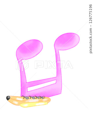 Musical note with banana boat 126775196