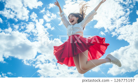 jumping woman 126775197