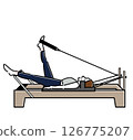 A woman doing lower body training with machine pilates 126775207