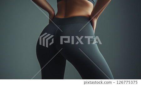 Toned female legs 126775375