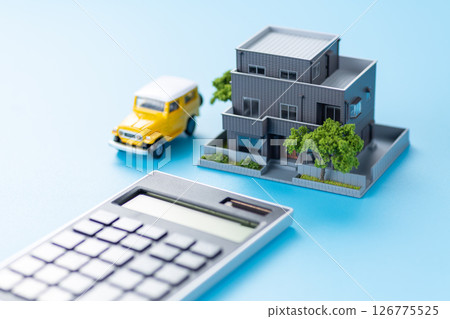 房屋、汽車和計算器 126775525