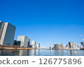 Sumida River scenery: Tokyo Skytree and Eitai Bridge 126775896