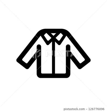 Collared shirt icon illustration Collared shirt icon illustration 126776896