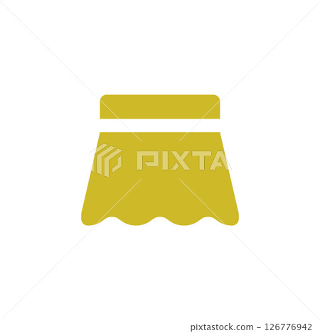 Simple skirt icon illustration 126776942