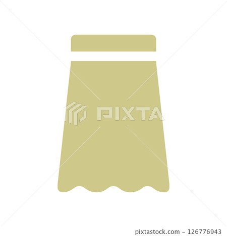 Simple long skirt icon illustration 126776943