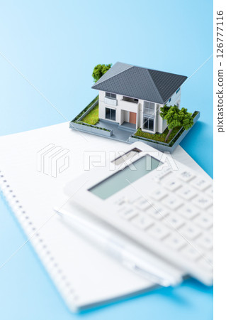House and calculator and notebook House and calculator and notebook 126777116