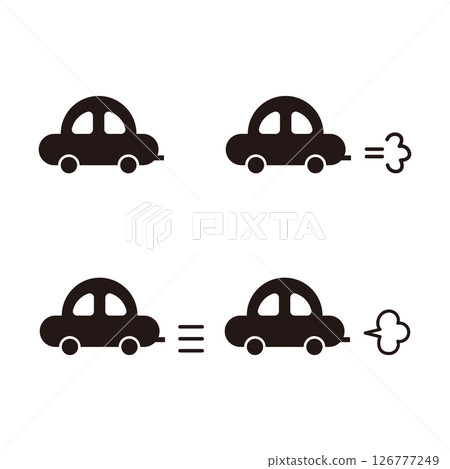 Set of 4 car icons (filled) Set of 4 car icons (filled) 126777249