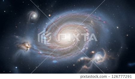 The creation of the universe, the source of life, and the appearance of a shining spiral galaxy The creation of the universe, the source of life, and the appearance of a shining spiral galaxy 126777291