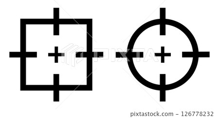 Target icon black 126778232