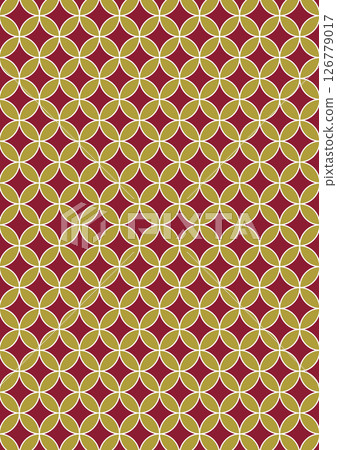 Shippo Japanese pattern background (background material) Yellow, adzuki bean, and white Shippo Japanese pattern background (background material) Yellow, adzuki bean, and white 126779017