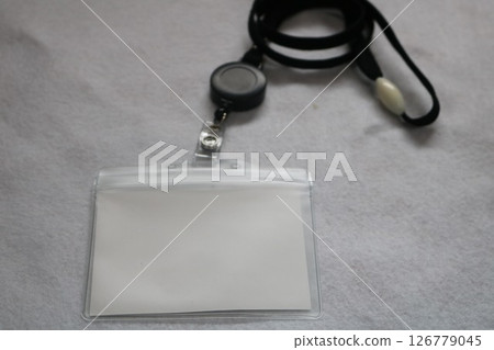 Office worker ID card holder reel type 126779045