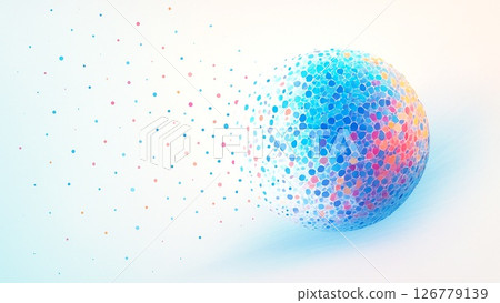 點聚集在一起形成形狀的構圖 126779139