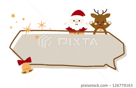 Christmas speech bubble illustration 126779163