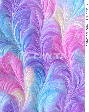 夢幻般的柔和色彩摘要背景 |流暢的曲線，優雅的設計 126779497