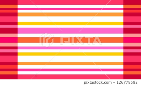 Border pattern, geometric pattern, red, pink, orange 126779582