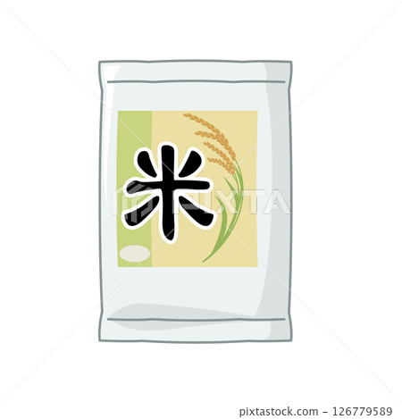 illustration of rice bag illustration of rice bag 126779589