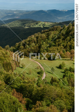 Mountain Scenery with Rural Road in Povlen Mountains 126779697