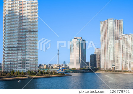 東京都中央區晴海豐洲灣區的塔樓公寓 東京都中央區晴海豐洲灣區的塔樓公寓 126779761