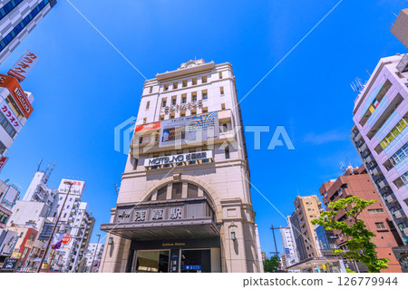 Tokyo cityscape, Japan, May. View of Asakusa Station and other areas. (Asakusa bustling with tourists) 126779944