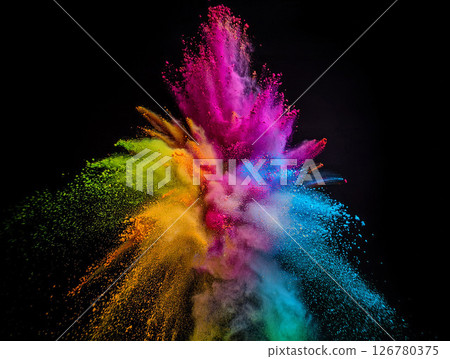Colorful paint splash background 126780375