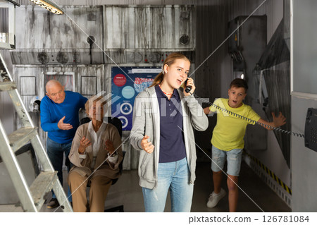 Family failed at leaving escape room Family failed at leaving escape room 126781084