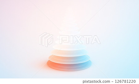 Abstract composition with stacked circles showing evolution Abstract composition with stacked circles showing evolution 126781220